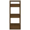 vidaXL Βιβλιοθήκη/Διαχωριστικό Χώρου Μελί 41x35x91 εκ. Μασίφ Ξύλο