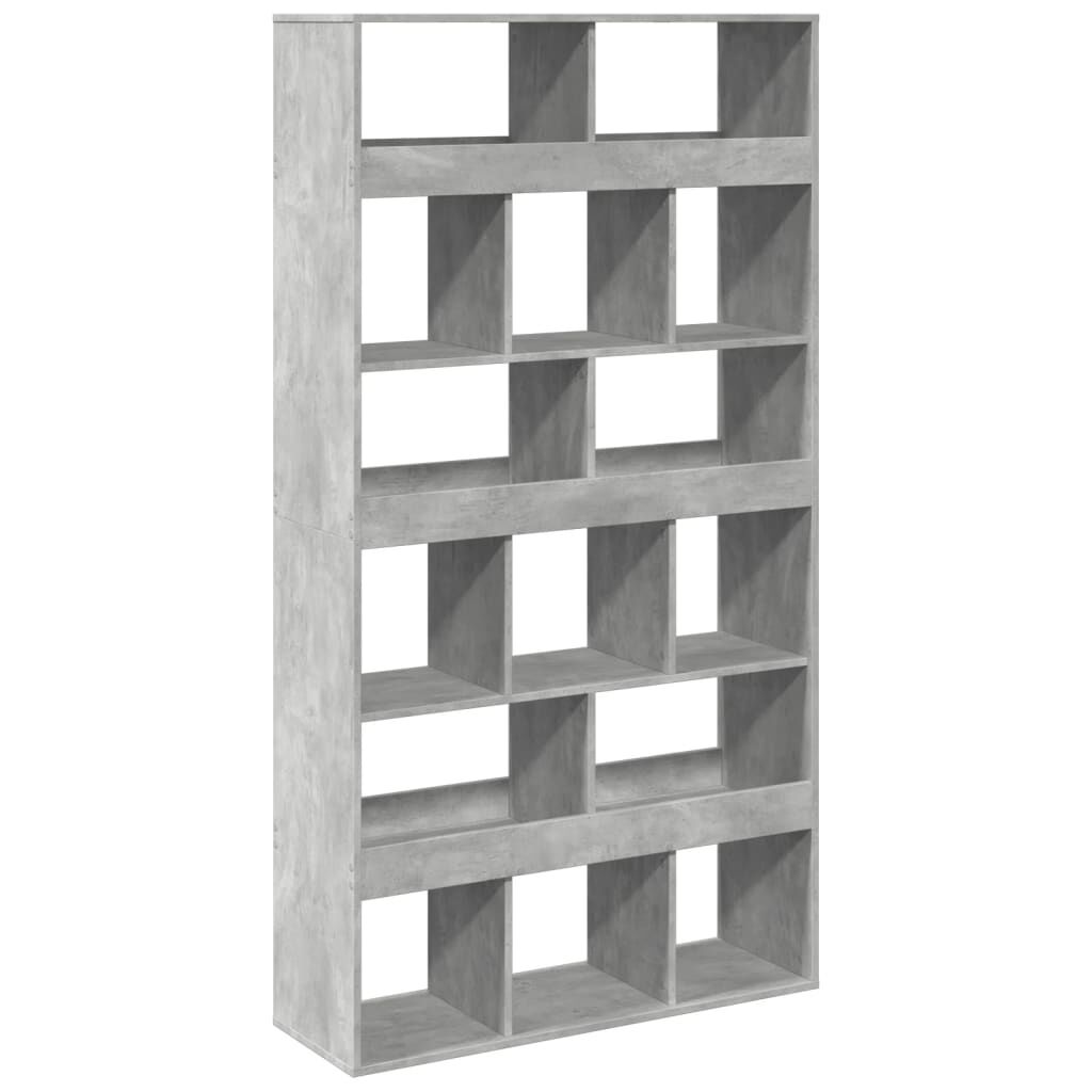 vidaXL Βιβλιοθήκη Γκρι Σκυροδέματος 100x33x187,5 εκ. Επεξεργ. Ξύλο