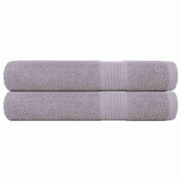 vidaXL Πετσέτες Σάουνας 2 Τεμ. Γκρι 80x200 εκ. 360 γρ/μ² 100% Βαμβ.
