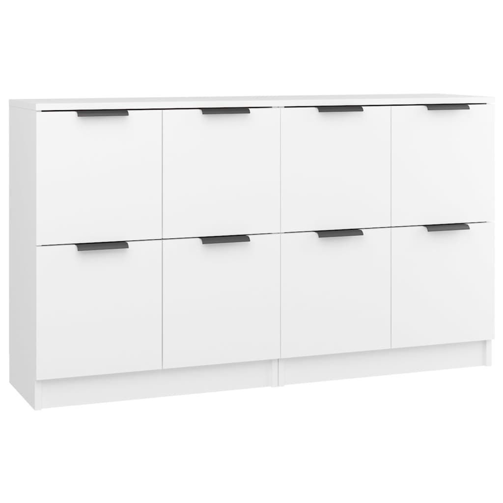 vidaXL Ντουλάπια 2 τεμ. άσπρο 60x30x70 εκ. Επεξεργασμένο Ξύλο