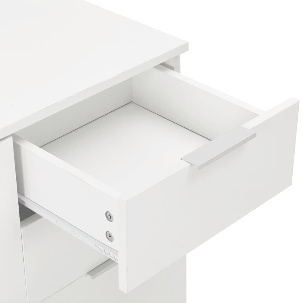 vidaXL Μπουφές Ψηλός Γυαλιστερός Λευκός 71x35x80εκ. Επεξεργασμένο Ξύλο
