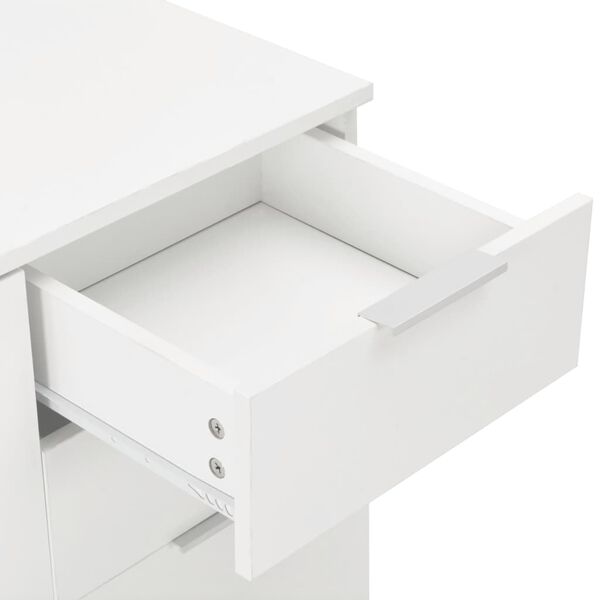 vidaXL Μπουφές Ψηλός Γυαλιστερός Λευκός 71x35x80εκ. Επεξεργασμένο Ξύλο