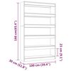vidaXL Βιβλιοθήκη/Διαχωριστικό Χώρου Γκρι Sonoma 100x30x166 εκ.