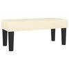vidaXL Κρεβάτι Boxspring με Στρώμα Κρεμ 100x200εκ. από Συνθετικό Δέρμα
