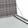 vidaXL Μπαούλο Εξωτερικού Χώρου Γκρι 150x100x100 εκ. Συνθετικό Ρατάν
