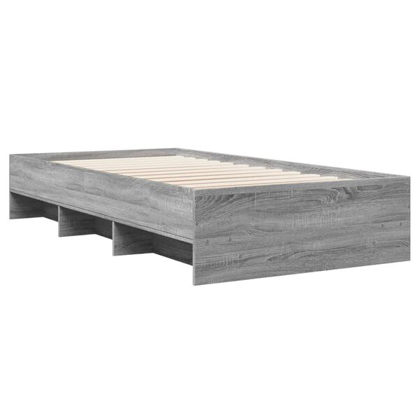 vidaXL Πλαίσιο Κρεβατιού Γκρι Sonoma 90 x 190 εκ. Επεξεργασμένο Ξύλο