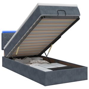 vidaXL &Kappa;&rho;&epsilon;&beta;ά&tau;&iota; Ottoman &mu;&epsilon; &Sigma;&tau;&rho;ώ&mu;&alpha; &kappa;&alpha;&iota; LED &Sigma;&kappa;&omicron;ύ&rho;&omicron; &Gamma;&kappa;&rho;&iota; 80 x 200 cm