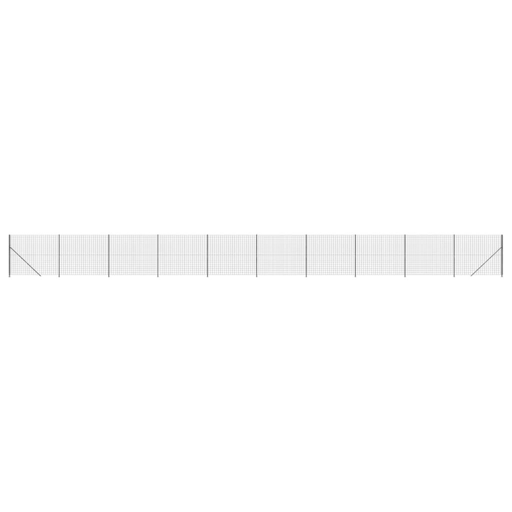 vidaXL Συρματόπλεγμα Περίφραξης Ανθρακί 2,2 x 25 μ. με Βάσεις Φλάντζα