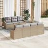 vidaXL Σετ Καναπέ Κήπου 8 pcs μπεζ και ανοιχτό γκρι