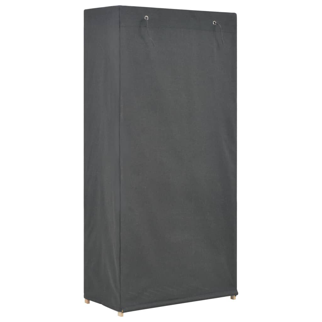 vidaXL Ντουλάπα με 3 Ράφια Γκρι 79 x 40 x 170 εκ. Υφασμάτινη