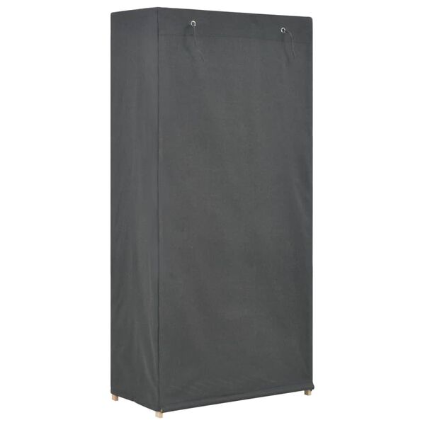 vidaXL Ντουλάπα με 3 Ράφια Γκρι 79 x 40 x 170 εκ. Υφασμάτινη