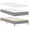 vidaXL Κρεβάτι box spring με στρώμα Ανοιχτό γκρι 80 x 200 cm ύφασμα