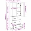 vidaXL Highboard &mu;&epsilon; &sigma;&upsilon;&rho;&tau;ά&rho;&iota; 2 pcs &Pi;&alpha;&lambda;&iota;ό &Xi;ύ&lambda;&omicron; 69,5 x 34 x 180 &epsilon;&kappa;.