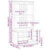 vidaXL Δέντρο χωλ "SANDNES" 87x40x159,5 εκ. Πεύκο μασίφ ξύλο
