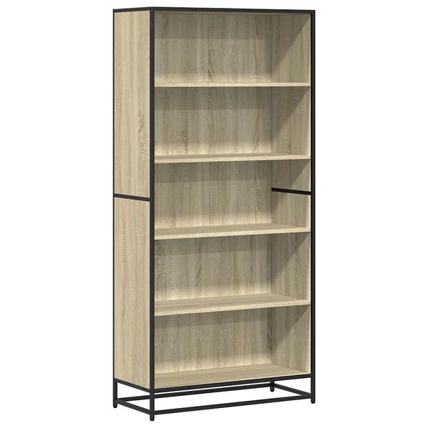 vidaXL Βιβλιοθήκη Sonoma Oak 80,5x35x170,5 cm Ξύλινη κατασκευή