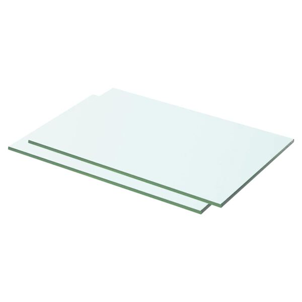 vidaXL Ράφια Πάνελ 2 τεμ. Διάφανα 50 x 25 εκ. Γυάλινα