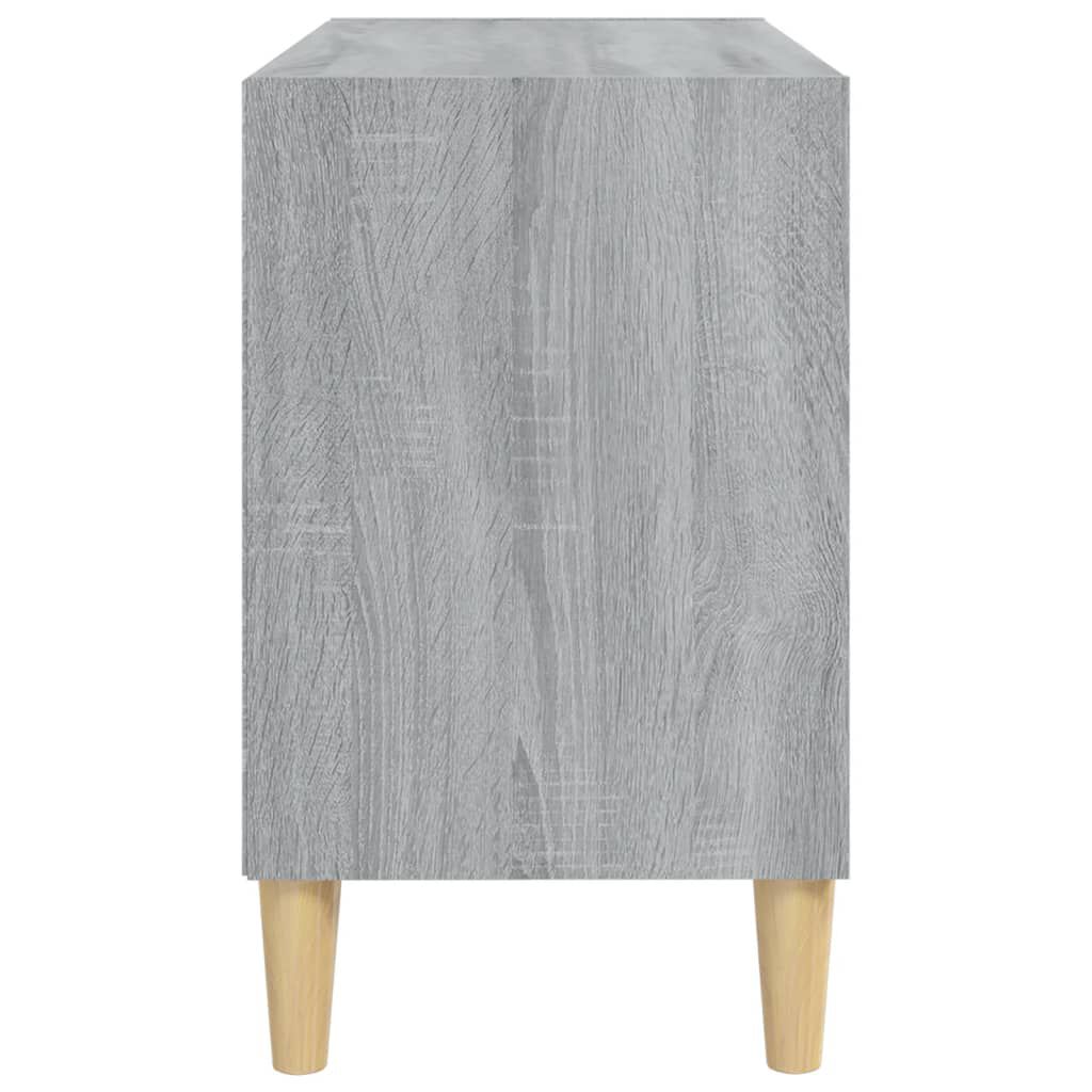 vidaXL Έπιπλο Τηλεόρασης Γκρι Sonoma 69,5x30x50εκ & Μασίφ Ξύλινα Πόδια