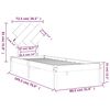 vidaXL Πλαίσιο Κρεβατιού 75 x 190 εκ. από Μασίφ Ξύλο Small Single