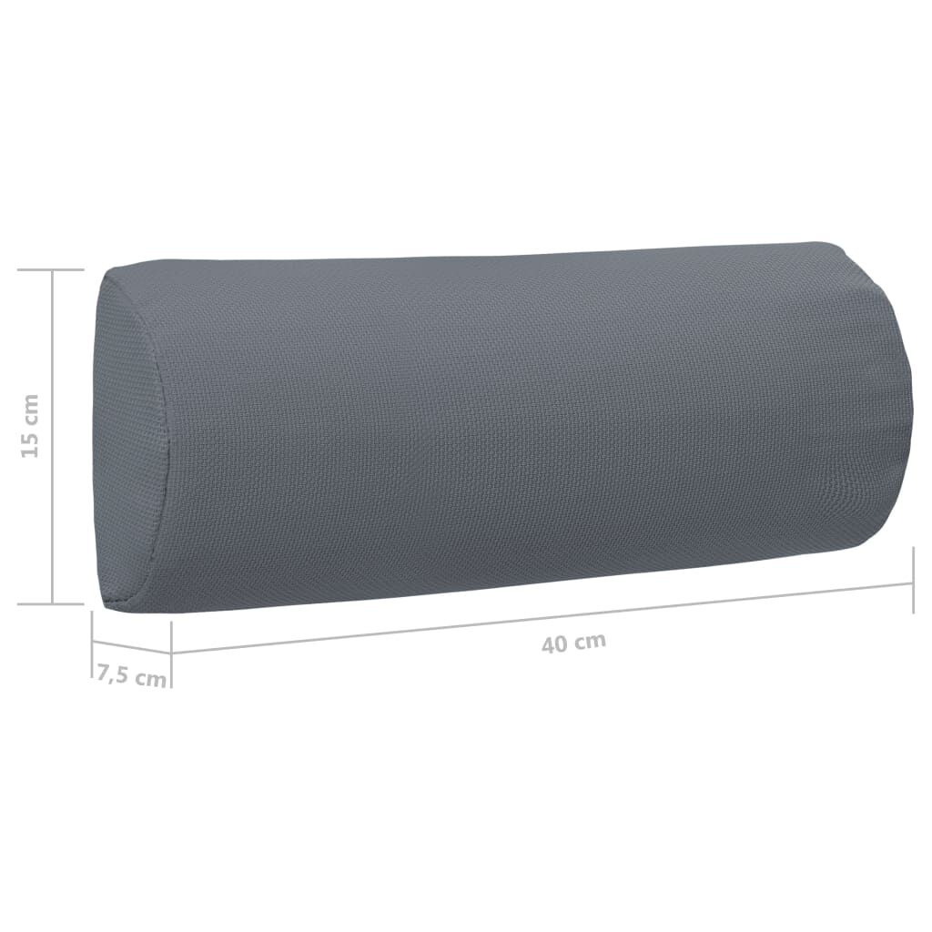 vidaXL Προσκέφαλο Σεζλόνγκ Γκρι 40 x 7,5 x 15 εκ. από Textilene