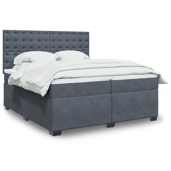 vidaXL &Kappa;&rho;&epsilon;&beta;ά&tau;&iota; Boxspring &mu;&epsilon; &Sigma;&tau;&rho;ώ&mu;&alpha; &Sigma;&kappa;&omicron;ύ&rho;&omicron; &Gamma;&kappa;&rho;&iota; 200x200 &epsilon;&kappa;. &Beta;&epsilon;&lambda;&omicron;ύ&delta;&iota;&nu;&omicron;