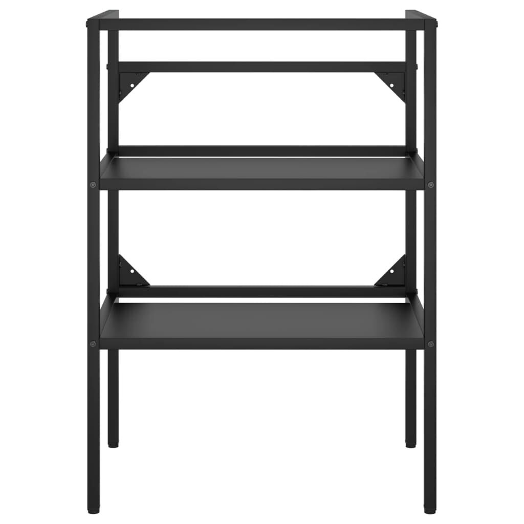 vidaXL Έπιπλο Μπάνιου Μαύρο 59 x 38 x 83 εκ. Σιδερένιο