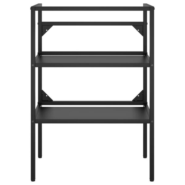 vidaXL Έπιπλο Μπάνιου Μαύρο 59 x 38 x 83 εκ. Σιδερένιο