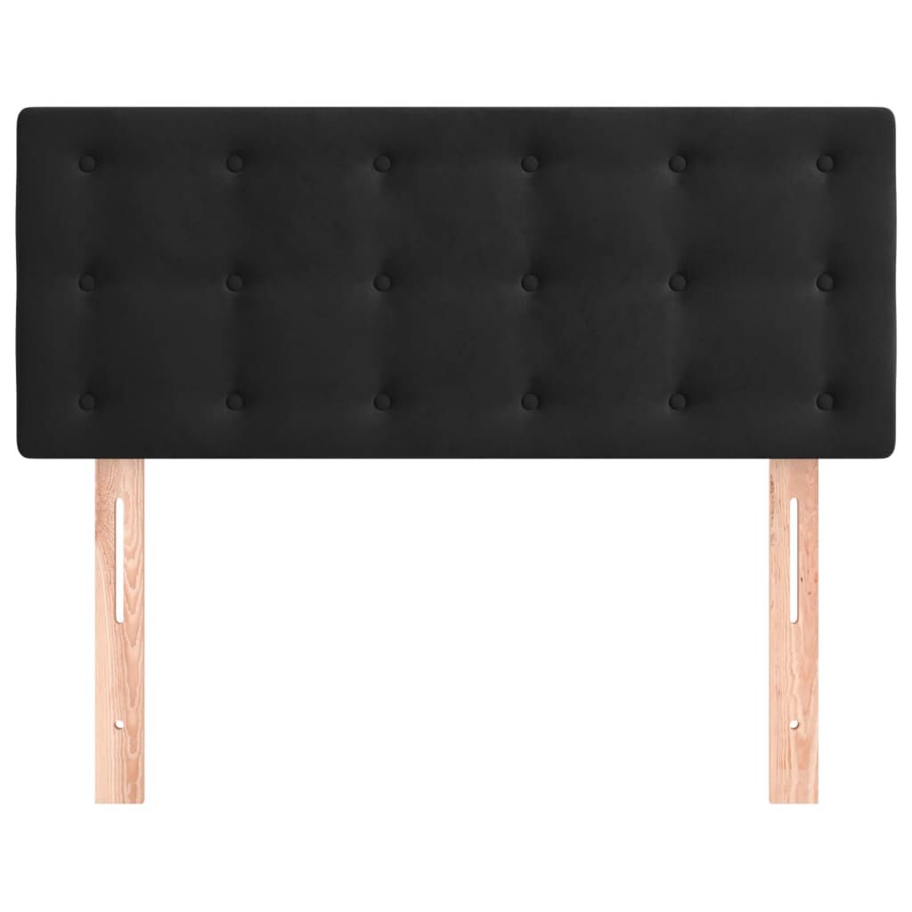 vidaXL Κεφαλάρι Κρεβατιού Μαύρο 100x5x78/88 εκ. Βελούδινο
