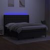 vidaXL &Kappa;&rho;&epsilon;&beta;ά&tau;&iota; Boxspring &mu;&epsilon; &Sigma;&tau;&rho;ώ&mu;&alpha; & LED &Mu;&alpha;ύ&rho;&omicron; 180x200 &epsilon;&kappa;. &Upsilon;&phi;&alpha;&sigma;&mu;ά&tau;&iota;&nu;&omicron;