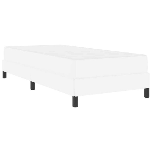 vidaXL Κρεβάτι Άλλο Καθαρό Λευκό 100 x 200 cm Τεχνητό δέρμα