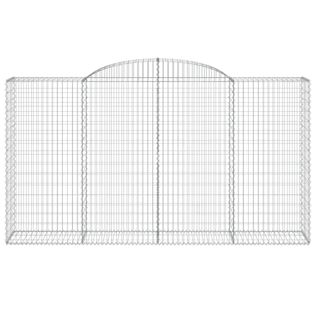 vidaXL Συρματοκιβώτια Τοξωτά 4 τεμ. 300x50x160/180 εκ. Γαλβαν. Ατσάλι