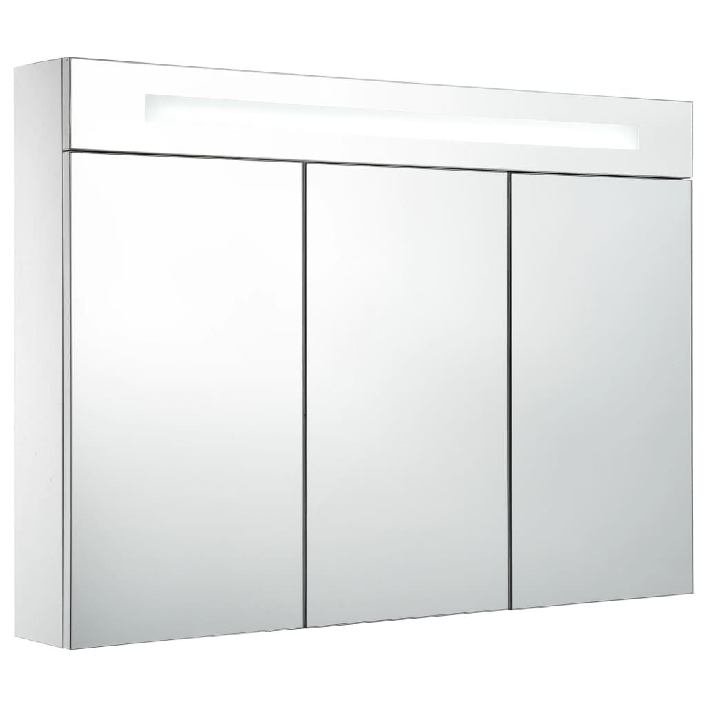 vidaXL Ντουλάπι Μπάνιου με Καθρέφτη και Φωτισμό LED 88 x 13 x 62 εκ.