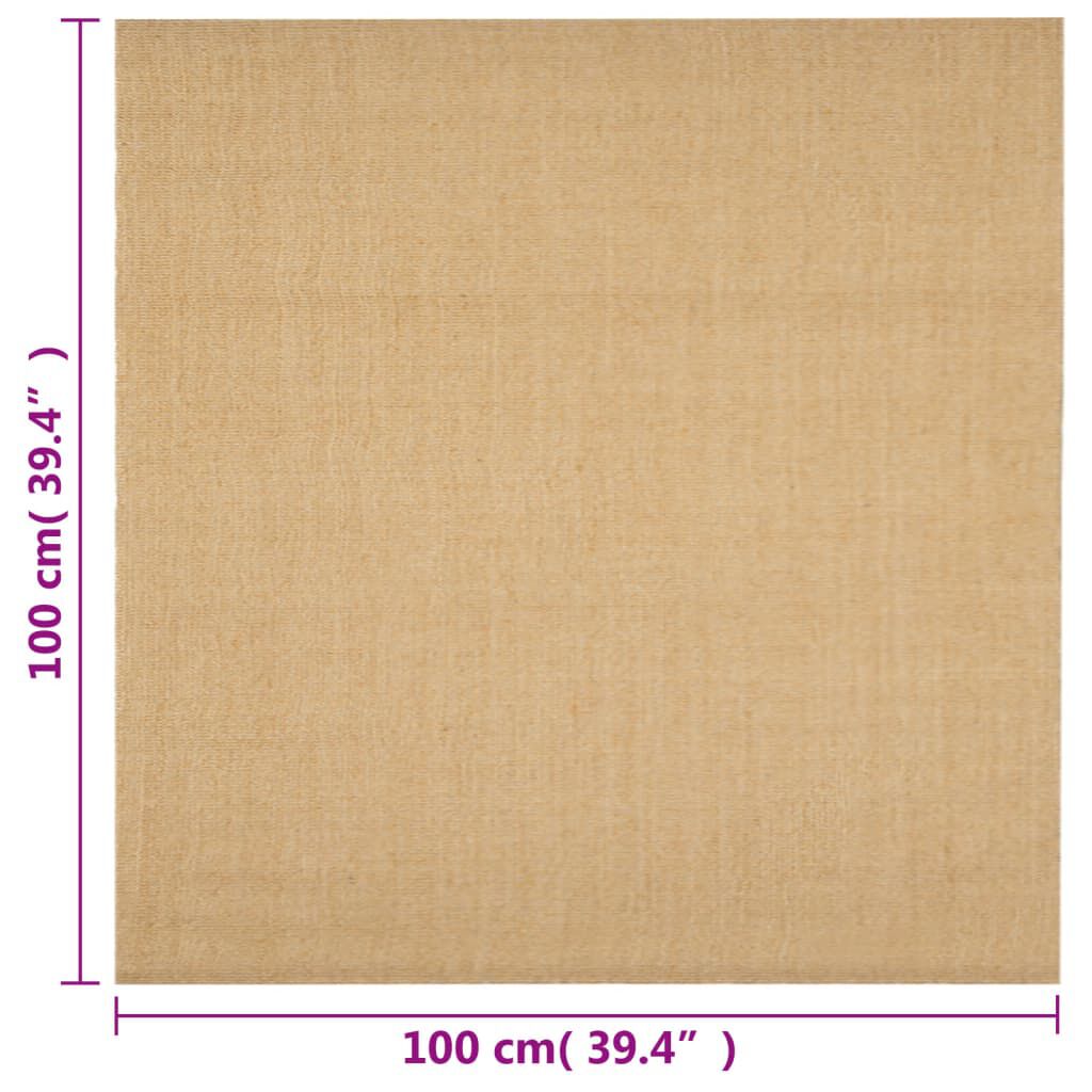 vidaXL Χαλί 100 x 100 εκ. από Φυσικό Σιζάλ