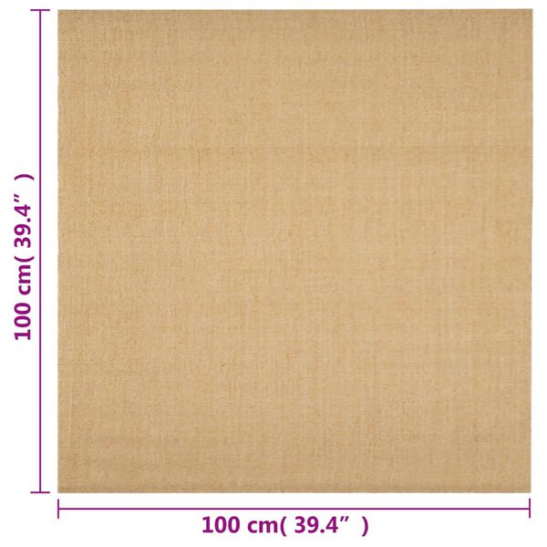 vidaXL Χαλί 100 x 100 εκ. από Φυσικό Σιζάλ