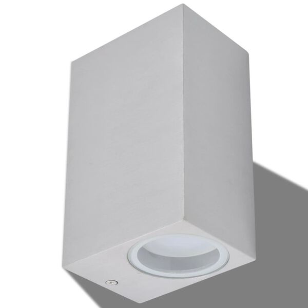 vidaXL Φωτιστικά Τοίχου LED Εξωτερικού Χώρου Τετράγωνα 2 τεμ.
