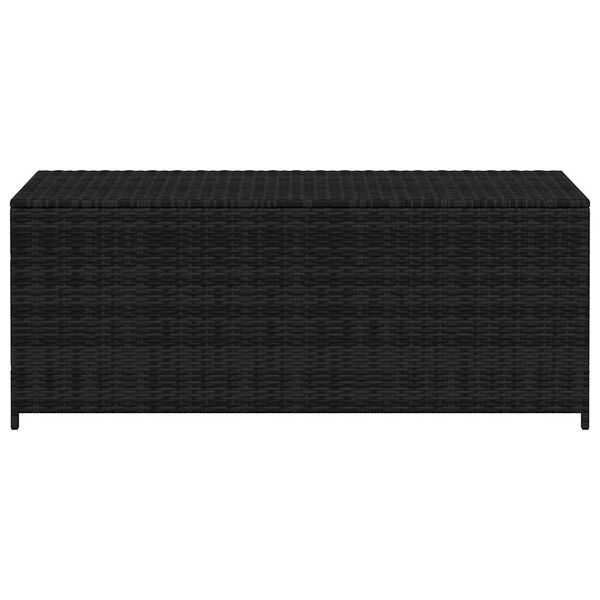 vidaXL Κουτί Αποθήκευσης Κήπου Μαύρο 150x50x60 εκ. από Συνθετικό Ρατάν