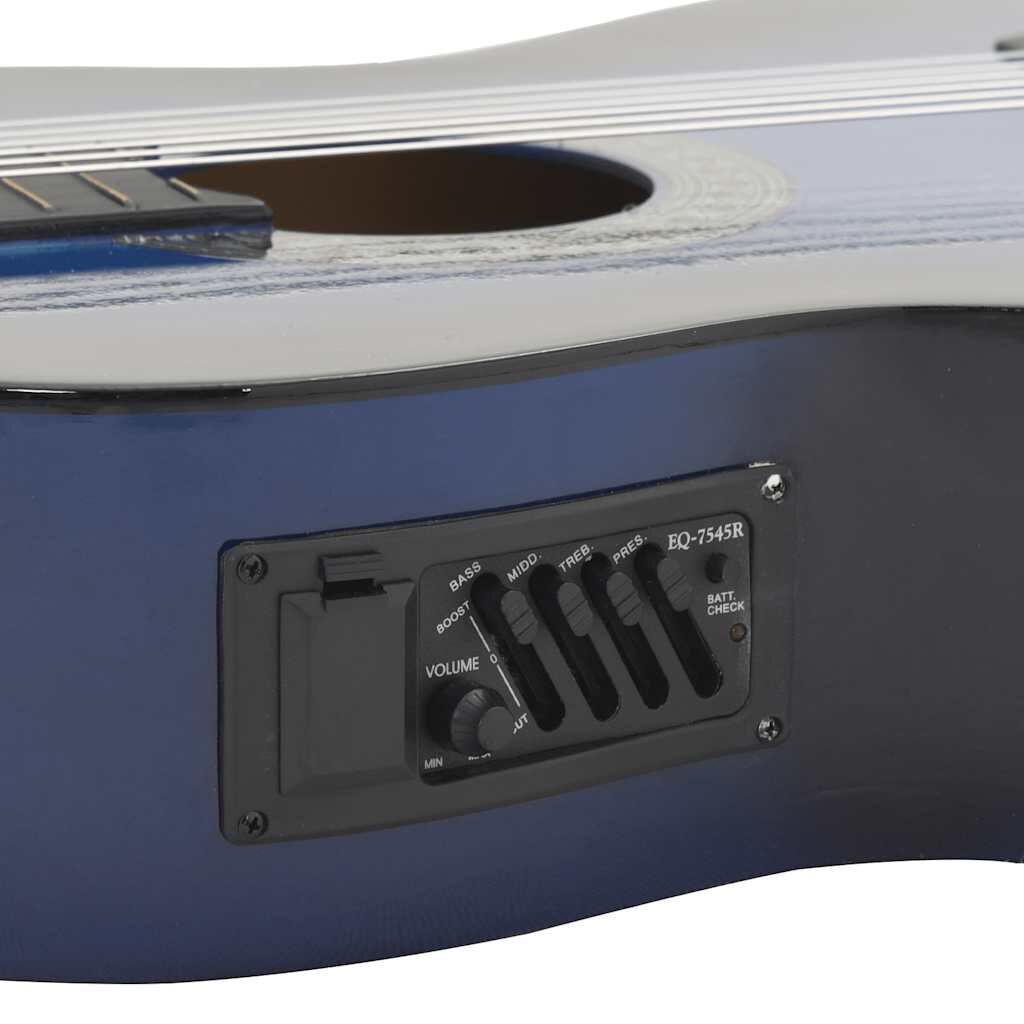 vidaXL Κιθάρα Western Classical Cutaway Μπλε με Ισοσταθμιτή 6 Χορδές