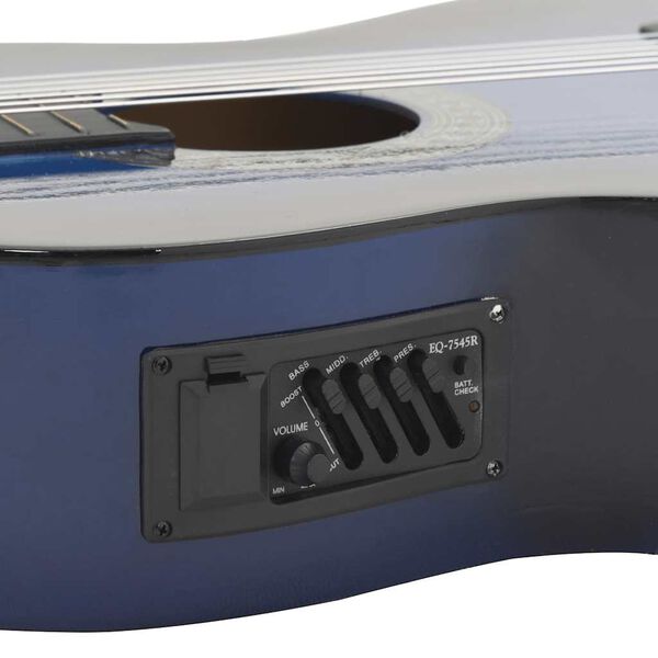 vidaXL Κιθάρα Western Classical Cutaway Μπλε με Ισοσταθμιτή 6 Χορδές