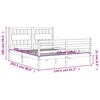 vidaXL Πλαίσιο Κρεβατιού με Κεφαλάρι από Μασίφ Ξύλο King Size