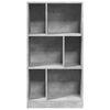 vidaXL Βιβλιοθήκη Γκρι Σκυροδέματος 57x28,5x107,5 εκ. Επεξεργ. Ξύλο