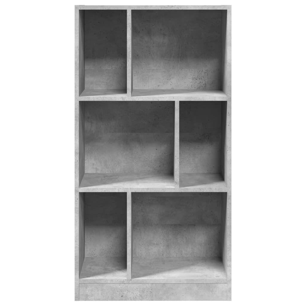 vidaXL Βιβλιοθήκη Γκρι Σκυροδέματος 57x28,5x107,5 εκ. Επεξεργ. Ξύλο