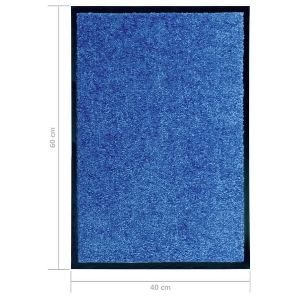 vidaXL Πατάκι Εισόδου Πλενόμενο Μπλε 40 x 60 εκ.