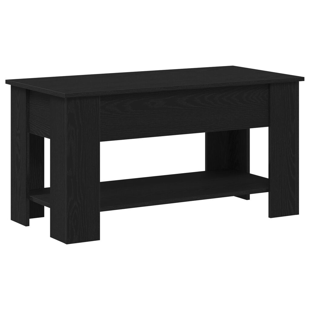vidaXL Μαύρο Ξύλινο Τραπέζι Σαλονιού - 101x49x52 εκ. Κατασκευασμένο από Τεχνητό Ξύλο