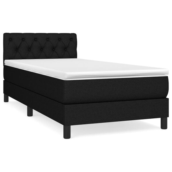 vidaXL &Kappa;&rho;&epsilon;&beta;ά&tau;&iota; Boxspring &mu;&epsilon; &Sigma;&tau;&rho;ώ&mu;&alpha; &Mu;&alpha;ύ&rho;&omicron; 80 x 200 &epsilon;&kappa;. &Upsilon;&phi;&alpha;&sigma;&mu;ά&tau;&iota;&nu;&omicron;