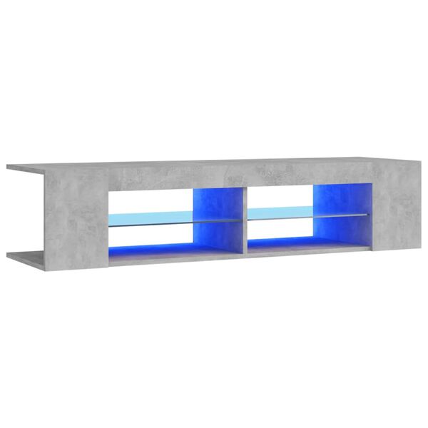 vidaXL Έπιπλο Τηλεόρασης με LED Γκρι Σκυροδέματος 135x39x30 εκ.