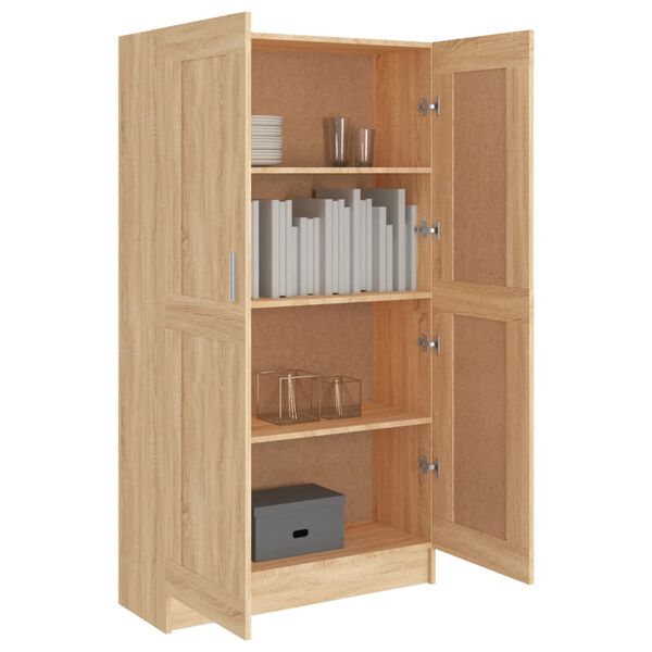 vidaXL Βιβλιοθήκη Χρώμα Sonoma Δρυς 82,5 x 30,5 x 150 εκ. Επεξ. Ξύλο