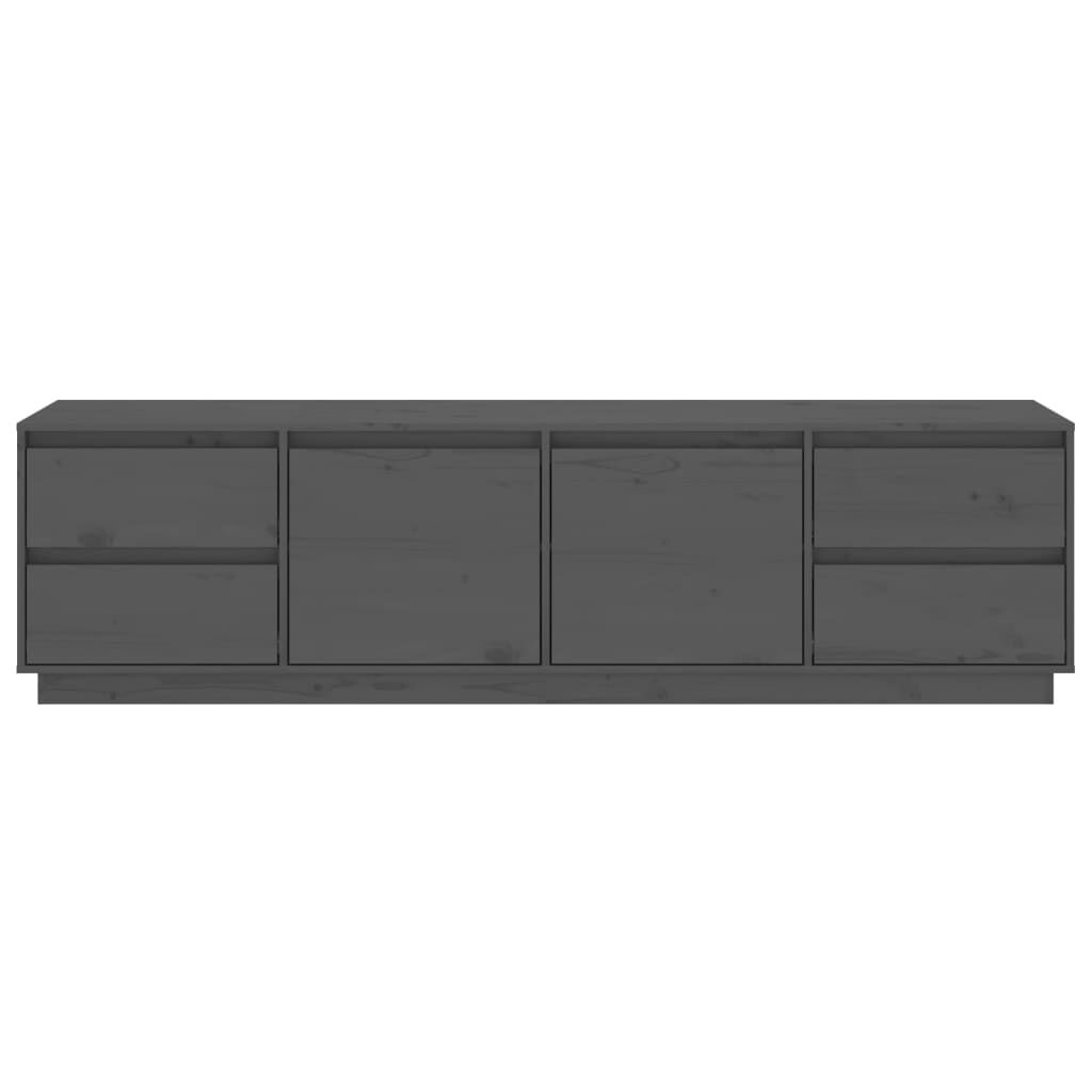 vidaXL Έπιπλο Τηλεόρασης Γκρι 176x37x47,5 εκ. από Μασίφ Ξύλο Πεύκου