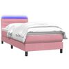 vidaXL &Kappa;&rho;&epsilon;&beta;ά&tau;&iota; Boxspring &mu;&epsilon; &Sigma;&tau;&rho;ώ&mu;&alpha; & LED &Rho;&omicron;&zeta; 100x210 &epsilon;&kappa;. &Beta;&epsilon;&lambda;&omicron;ύ&delta;&iota;&nu;&omicron;