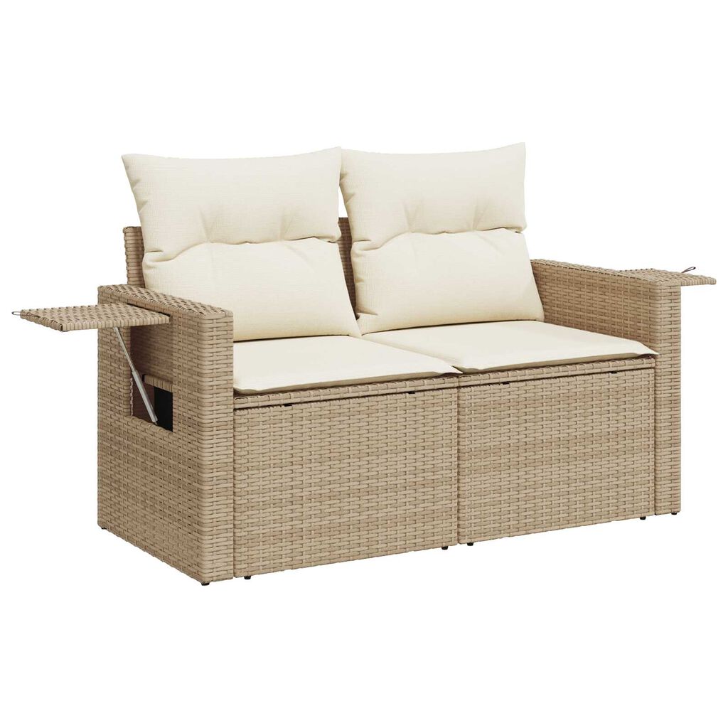vidaXL Σετ Καναπέ Κήπου 8 pcs Μπεζ συνθετικό ρατάν