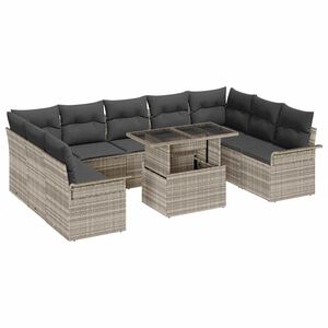 vidaXL &Sigma;&epsilon;&tau; &Kappa;&alpha;&nu;&alpha;&pi;έ &Kappa;ή&pi;&omicron;&upsilon; &mu;&epsilon; &mu;&alpha;&xi;&iota;&lambda;ά&rho;&iota; 10 pcs &Alpha;&nu;&omicron;&iota;&chi;&tau;ό &gamma;&kappa;&rho;&iota; &Pi;&omicron;&lambda;&upsilon; &Rho;&alpha;&tau;ά&nu;