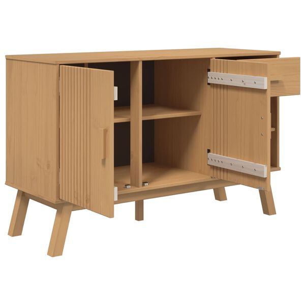 vidaXL Μπουφές OLDEN Καφέ 114 x 43 x 73,5 εκ. από Μασίφ Ξύλο Πεύκου
